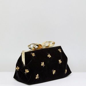 •Ted Baker Bee Embellished Clutch Purse •